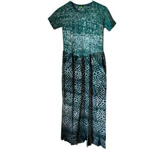 Hugo Boss Batik Reworked Maxi Dress, Size Small. Shades of Green